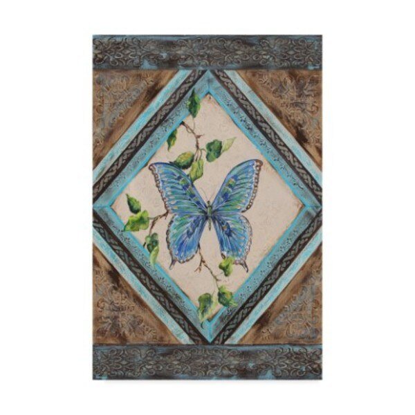 Jean Plout 'Papillion Bleu Diamond' Canvas Art, 22x32, Trademark Fine Art, Mfr#: ALI30130-C2232GG